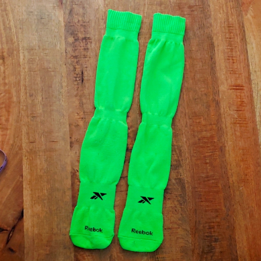 Soccer Baseball fluorescent Green Reebok socks